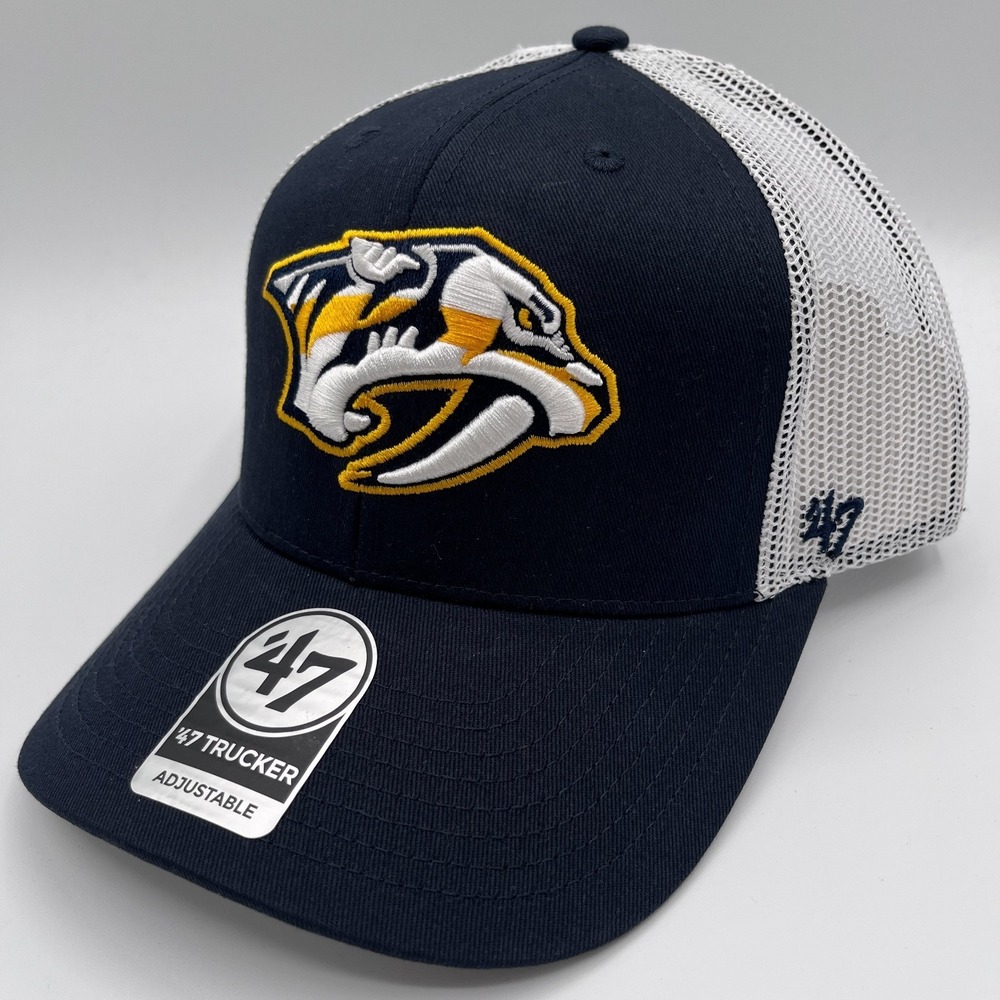 Nashville Predators 47 Brand Hat Cap Snap Back Trucker Navy Blue NHL Hockey NEW‎